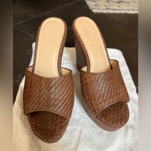 Veronica Beard size 8.5 raffia wedges. Gently worn, perfect summer shoe.